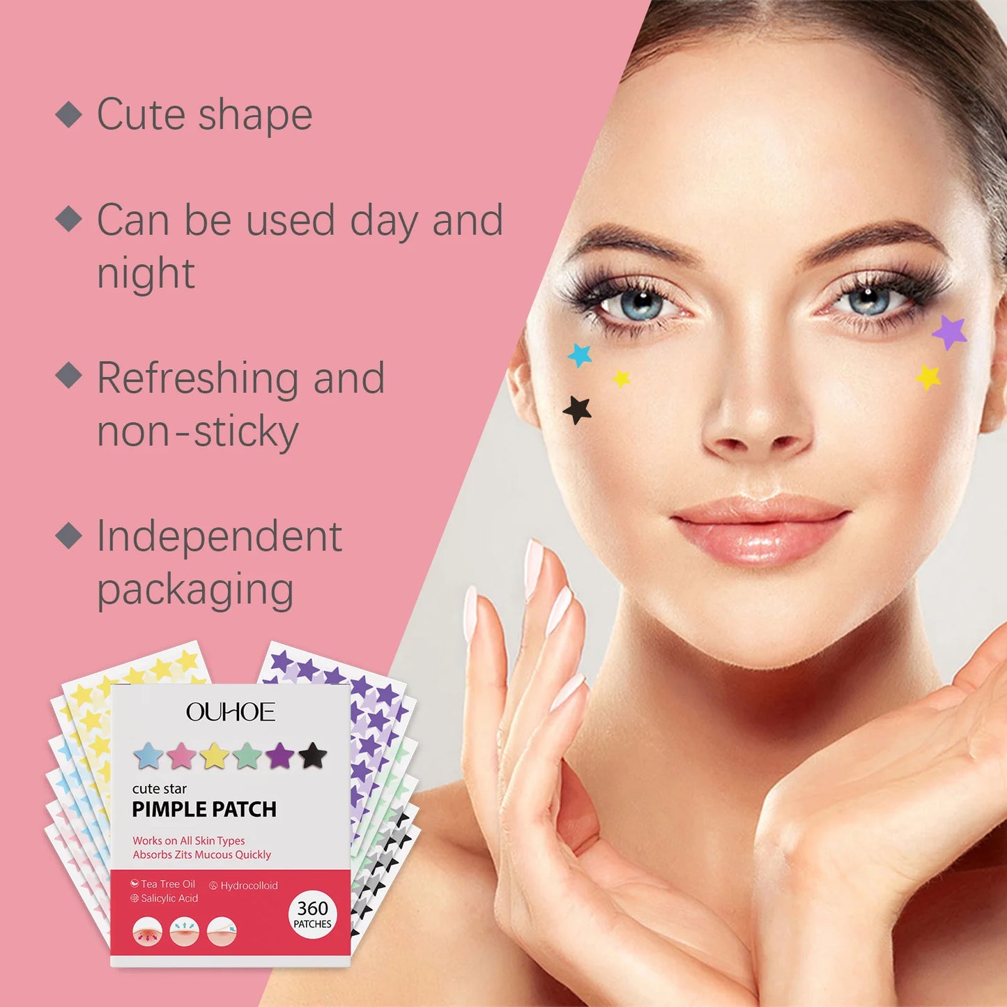 Star Shaped Hydrocolloid Pimple Patches 360pc | Acne Spots