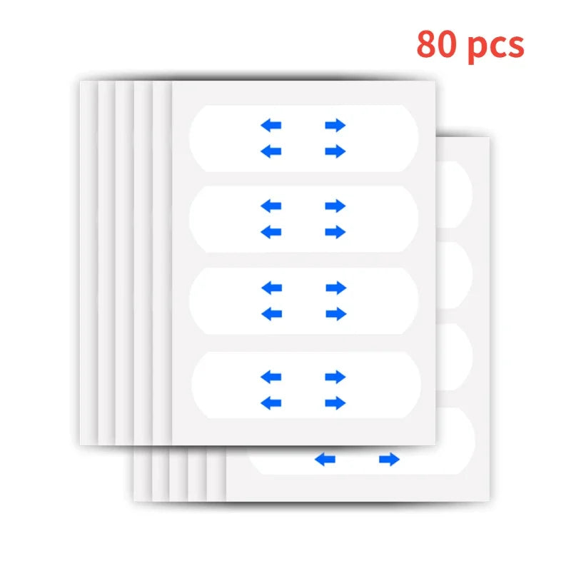 40-120PCS V-Shape Face Wrinkle Sagging Skin Adhesive Tape Lifting Face Stickers Invisible Transparent Thin Face Patche Lift Tool Peaceful Pleasures Health and Wellness 80 pcs stickers