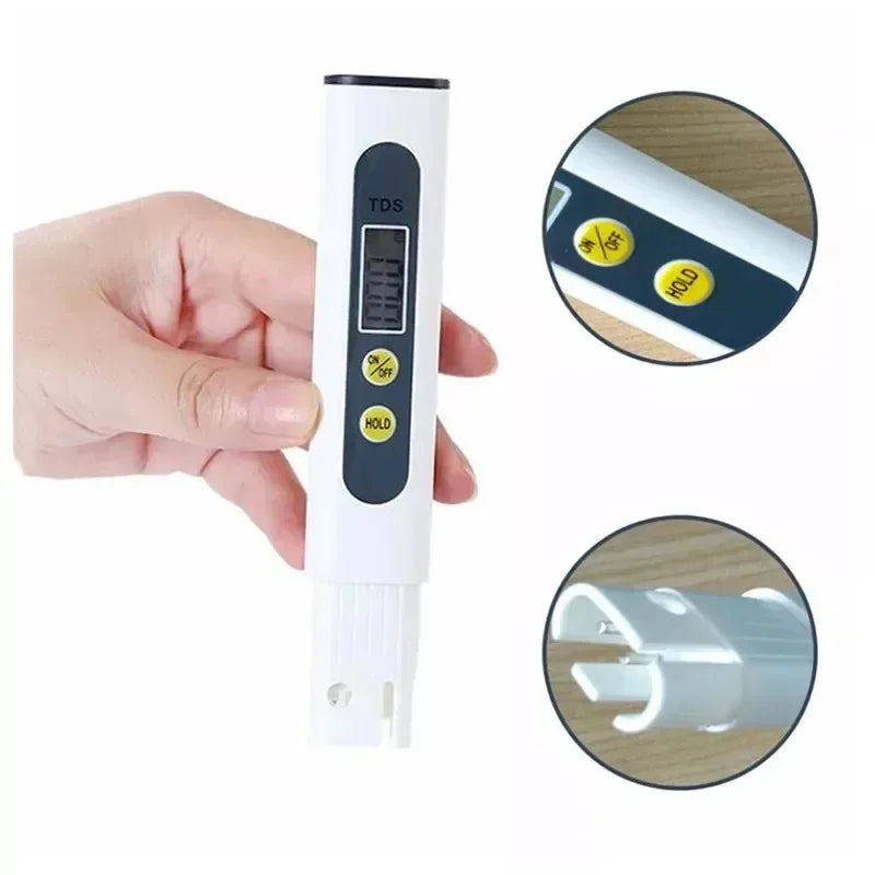 Digital TDS Meter 0-9990ppm Water Quality Tester Rapid Test Monitor for Drinking Water Aquarium Hydroponics Pool Peaceful Pleasures Health and Wellness