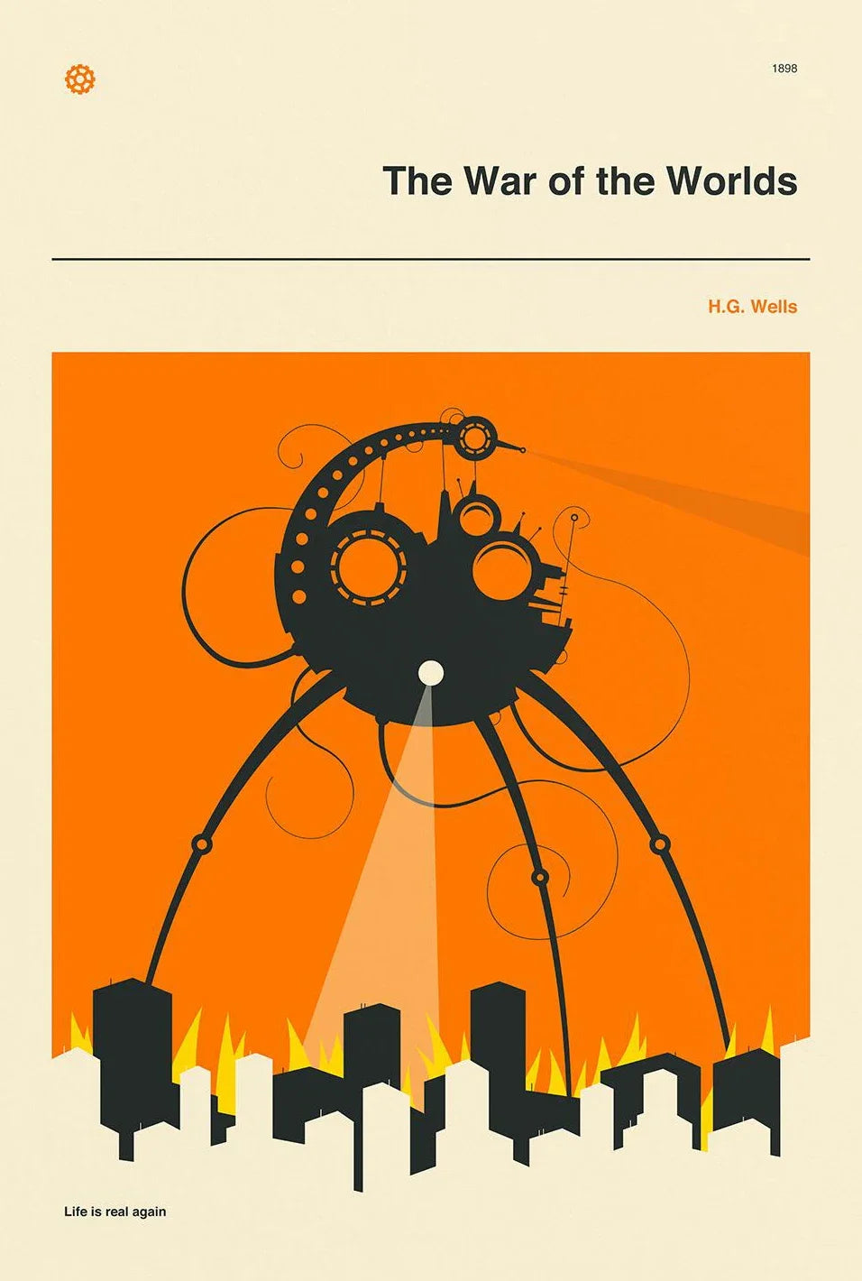 Classic Book Cover Moby-Dick Alice in Wonderland Minimalist Poster Print Canvas Painting Wall Art Pictures for Room Home Deco Peaceful Pleasures Health and Wellness DM78-9 50x70cm