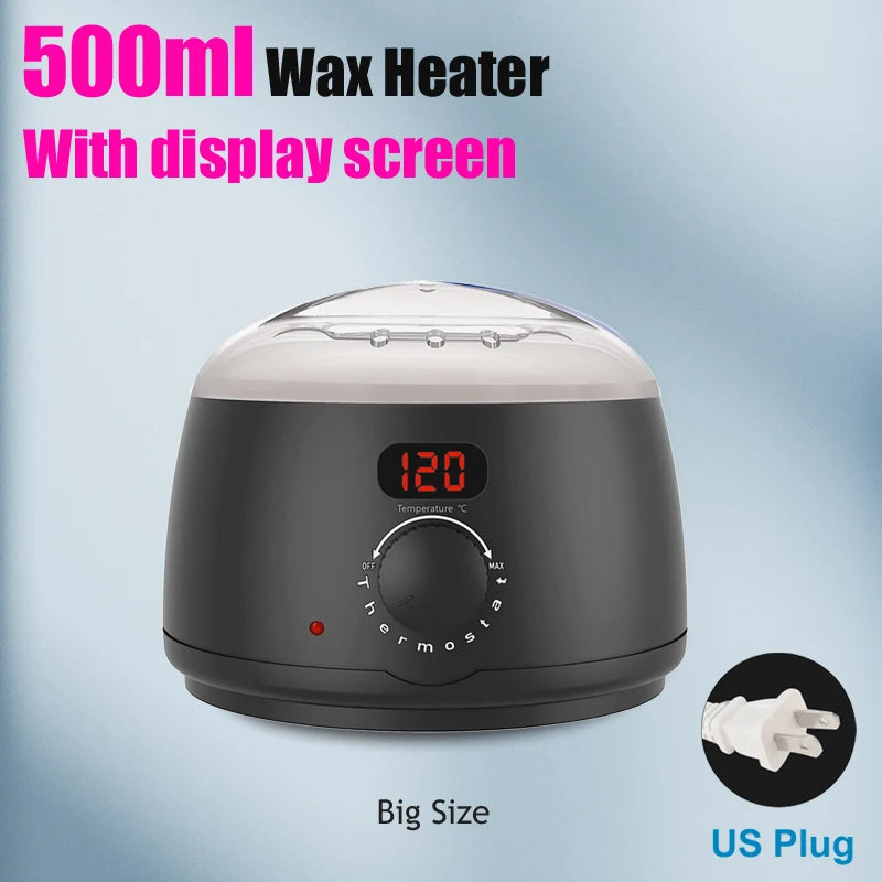Wax Melting Pot Wax Heater for Hair Removal Waxing Warmer Dipping Pot Wax Melting Machine Depilation Paraffin Warmer Peaceful Pleasures Health and Wellness 058-B-US-500ML