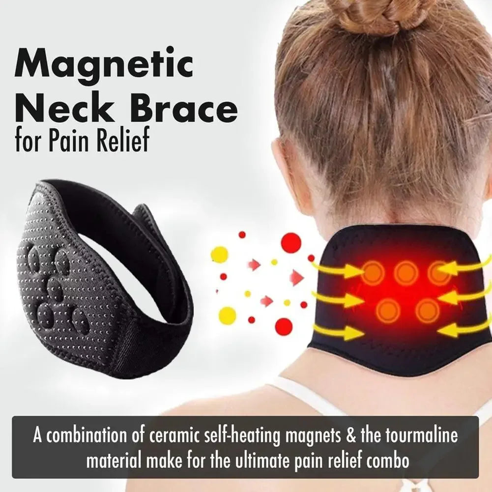 Magnetic Neck Brace Soft Neck Brace with 5/7/9 Magnets Self Heating Neck Support Protector Neck Warm Sleeve for Neck Pain Relief Peaceful Pleasures Health and Wellness