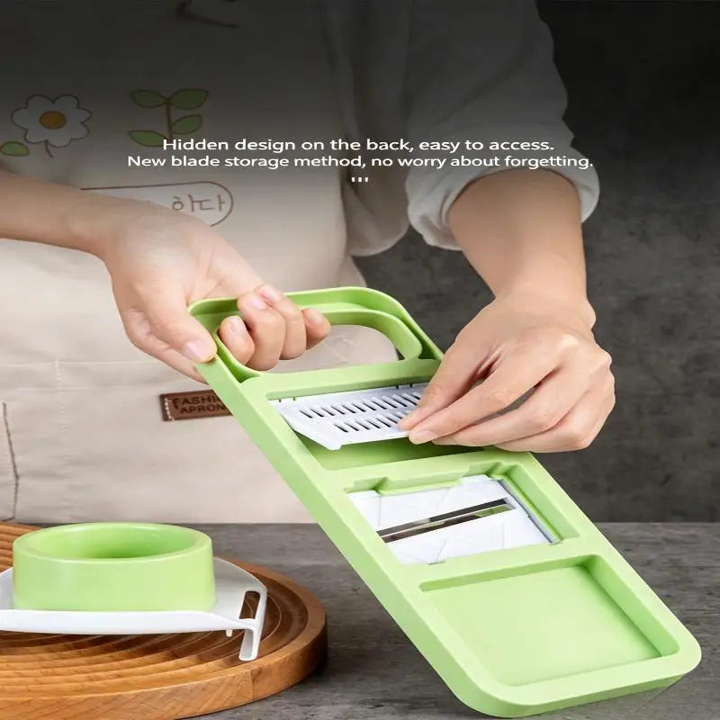 6-Blade Mandoline Vegetable Slicer & Grater with Hand Guard