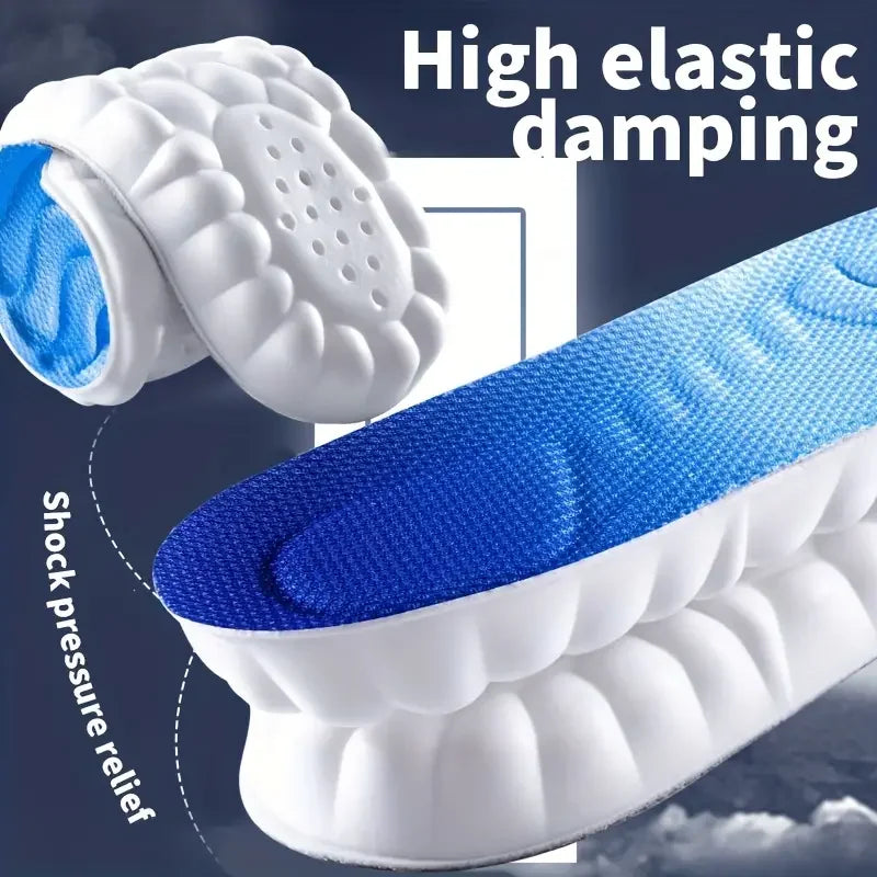 4D Latex Sport Insoles Super Soft High Elasticity Shoe Pads, Deodorant Cushion Arch Support Running Insoles Foot Insole Peaceful Pleasures Health and Wellness