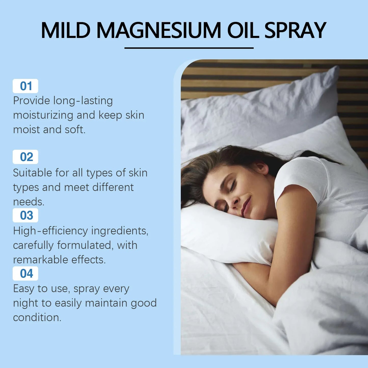 Organic Magnesium Oil Spray – Sleep, Calm & Muscle Relief