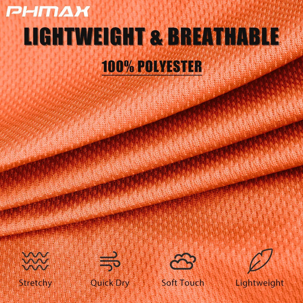 PHMAX Men's Cycling Jersey – Breathable, Quick-Dry & Reflective