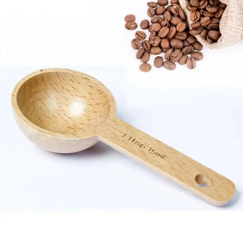 Wooden Measuring Spoon Beech & Walnut 7.5–45ML | Kitchen Tool