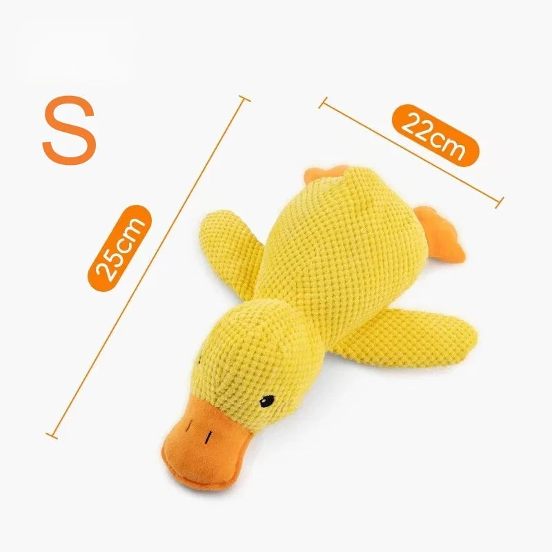 Yellow Duck Chew Toy for Dogs & Cats | Quacking Plush Toy