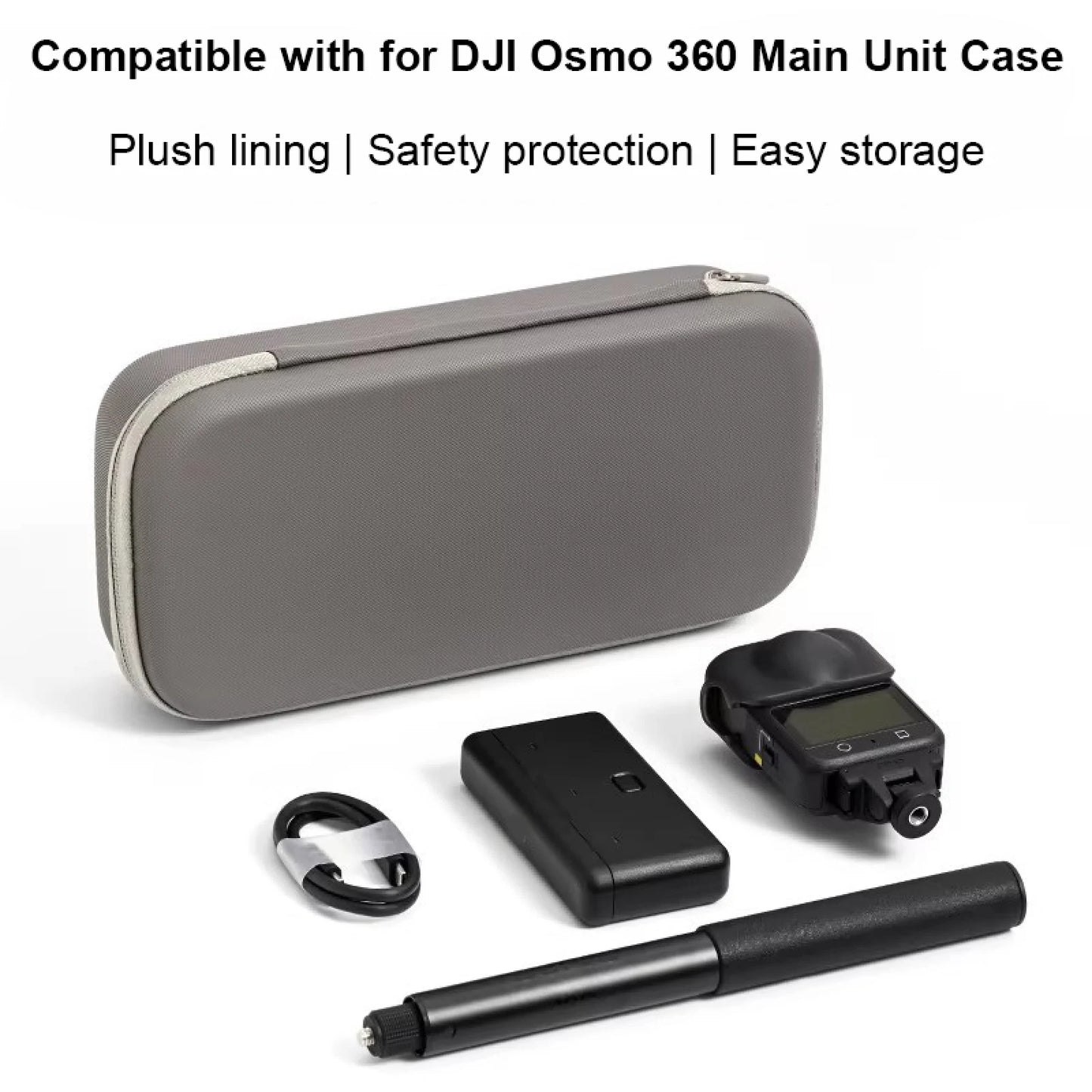 High-Quality PU Handheld Handle Design For DJI OSMO 360 Storage Bag For DJI OSMO 360 Panoramic Camera Portable PU Storage Bag Peaceful Pleasures Health and Wellness Default Title