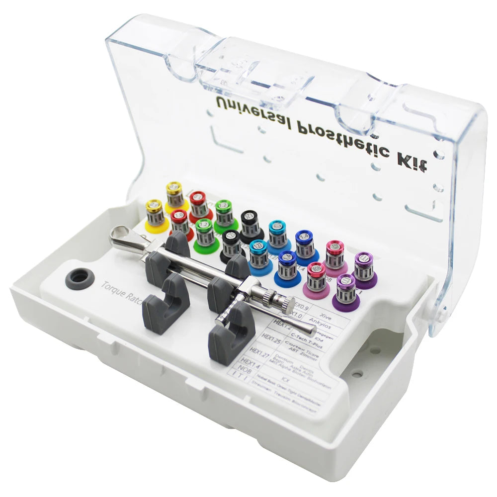 Dental Implant Torque Wrench Kit 10-70 Ncm | 16-Piece Driver