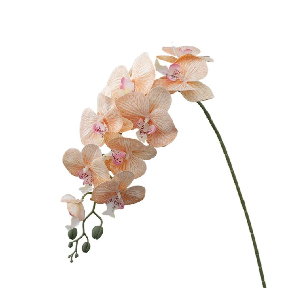 9-Head Artificial Phalaenopsis Orchid Branch | Real Touch Flowers
