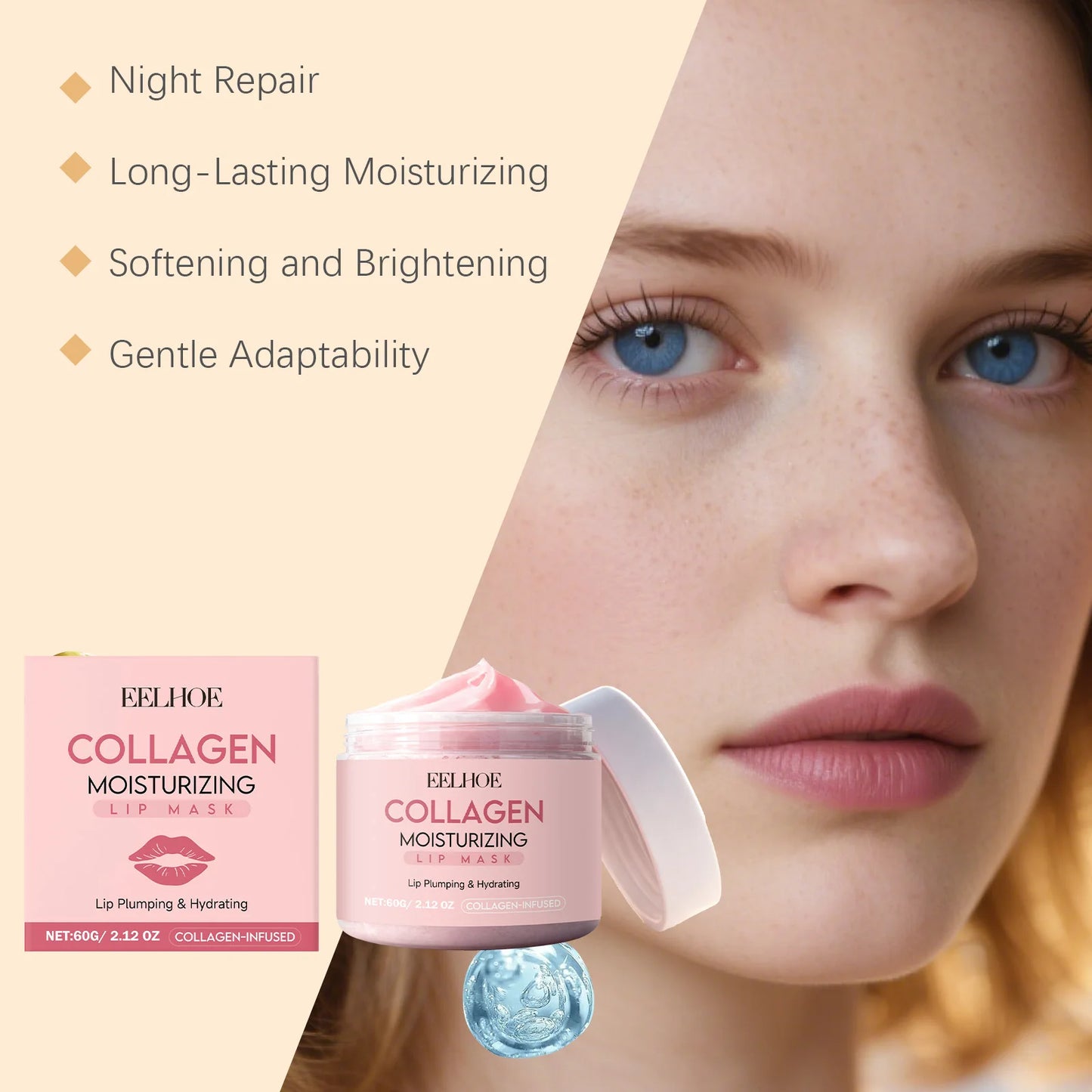 Collagen Overnight Lip Mask – Hydrate, Repair & Fade Lip Lines