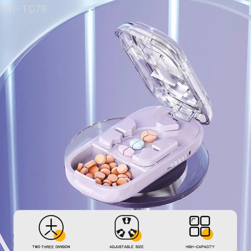 3-in-1 Pill Cutter & Organizer | Precision Tablet Splitter