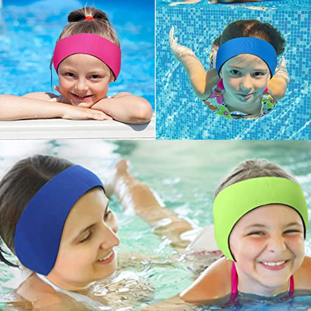 New Swimming Ear Band Adjustable Waterproof Earplug Multiple Colors Soft Diving Headband Adult Children Ear Plugs for Swimming Peaceful Pleasures Health and Wellness