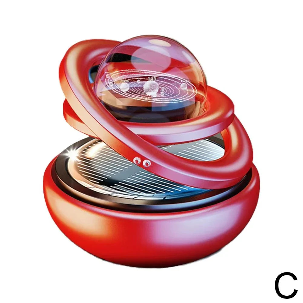 Solar Crystal Ball Car Air Freshener & Rotating Ornament