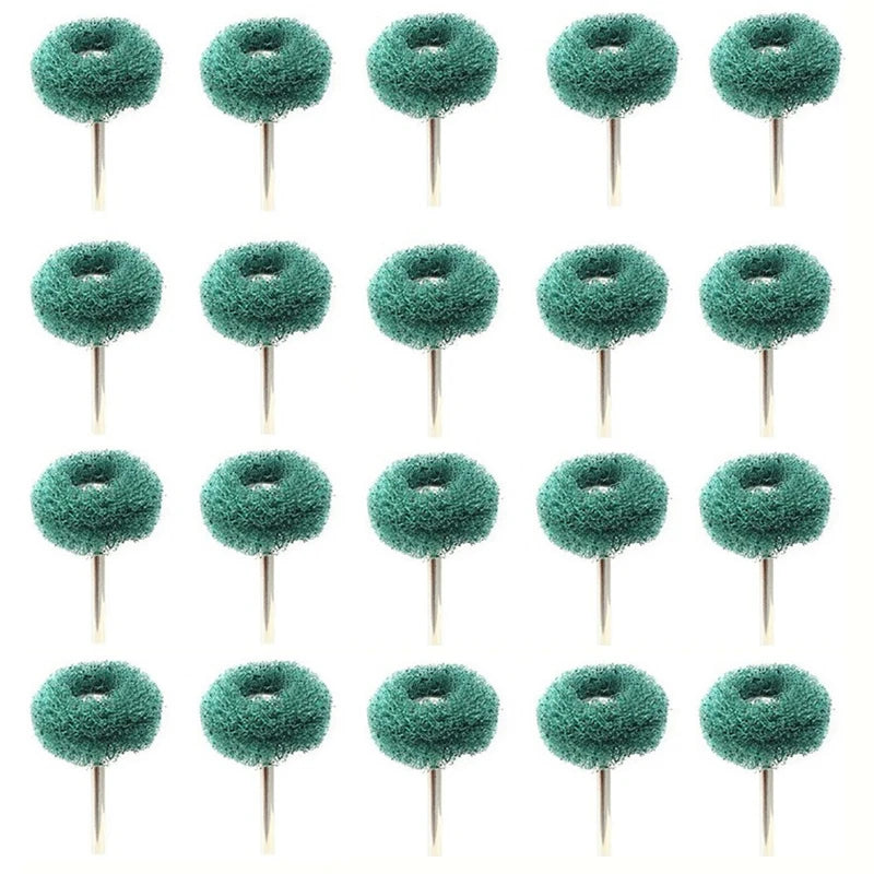 10 Mini Drill Abrasive Brush Nylon Buffing Polishing Wheel Dremel