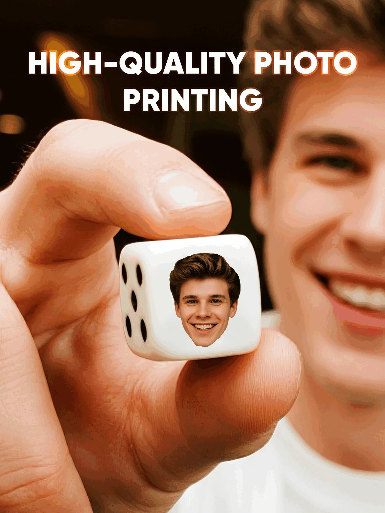 Custom Face Dice Personalized Face Dice Funny Game Dice Party Gift Wedding Favor Couple Family Friends Peaceful Pleasures Health and Wellness