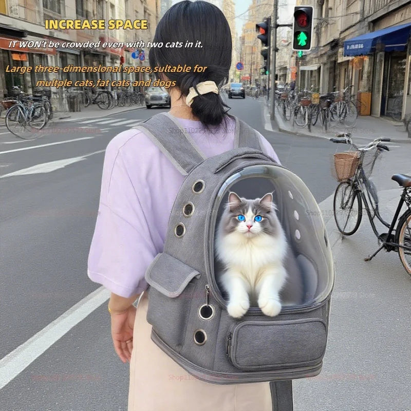 2026 New Transparent Pet Carrier Backpack Outdoor Travel Backpack for Cats Small Dogs Breathable Cat Carrying Bag Pet Supplies Peaceful Pleasures Health and Wellness
