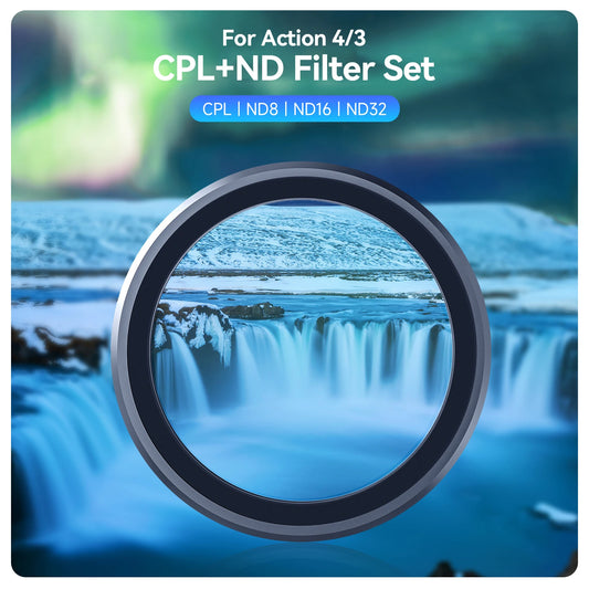 TELESIN CPL ND8 ND16 ND32 Lens Set Aluminium Alloy Frame for DJI OSMO Action 3 4 5pro ND CPL Filter Action Camera Accessories Peaceful Pleasures Health and Wellness