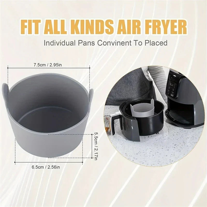 4-Pack Silicone Egg Poacher Cups for Air Fryer & Baking