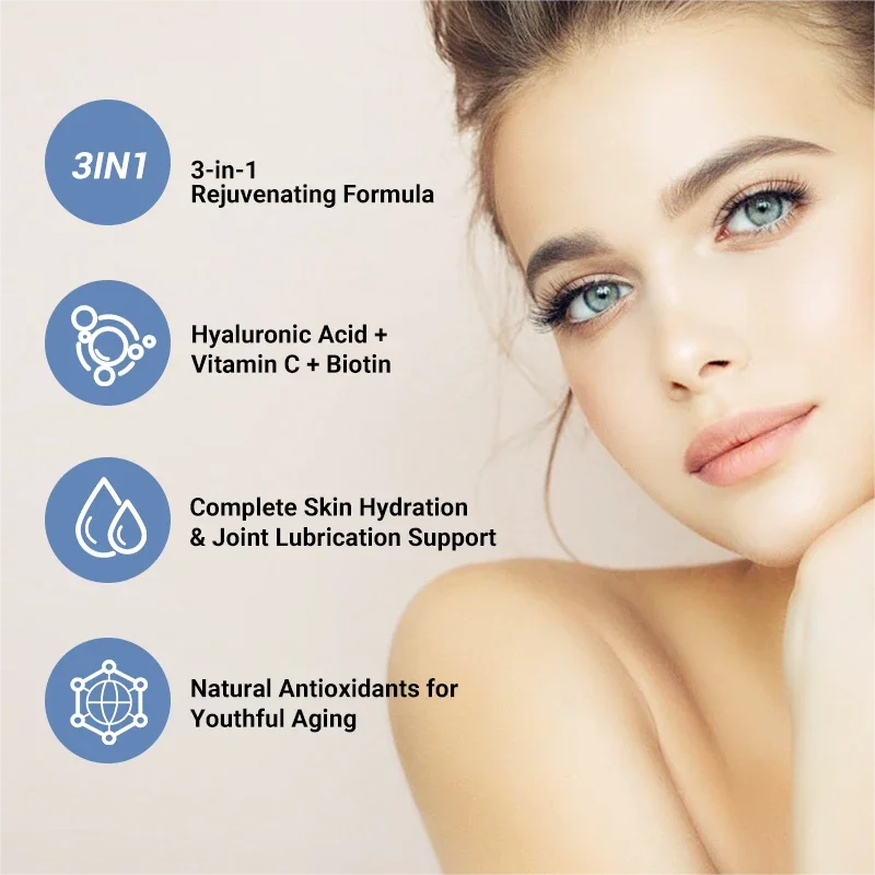 Hyaluronic Acid Capsules – Skin Hydration & Joint Flexibility Support Skin Care Supplement Peaceful Pleasures Health and Wellness