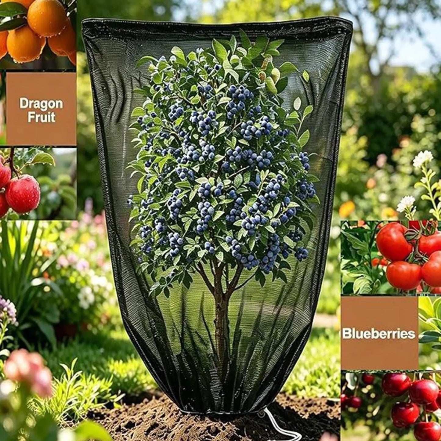 Garden Plant Shade Cover Wind-Resistant Breathable Birds Barrier Outdoor Plant Sunblock Canopy For Fruit Tree Vegetables Peaceful Pleasures Health and Wellness