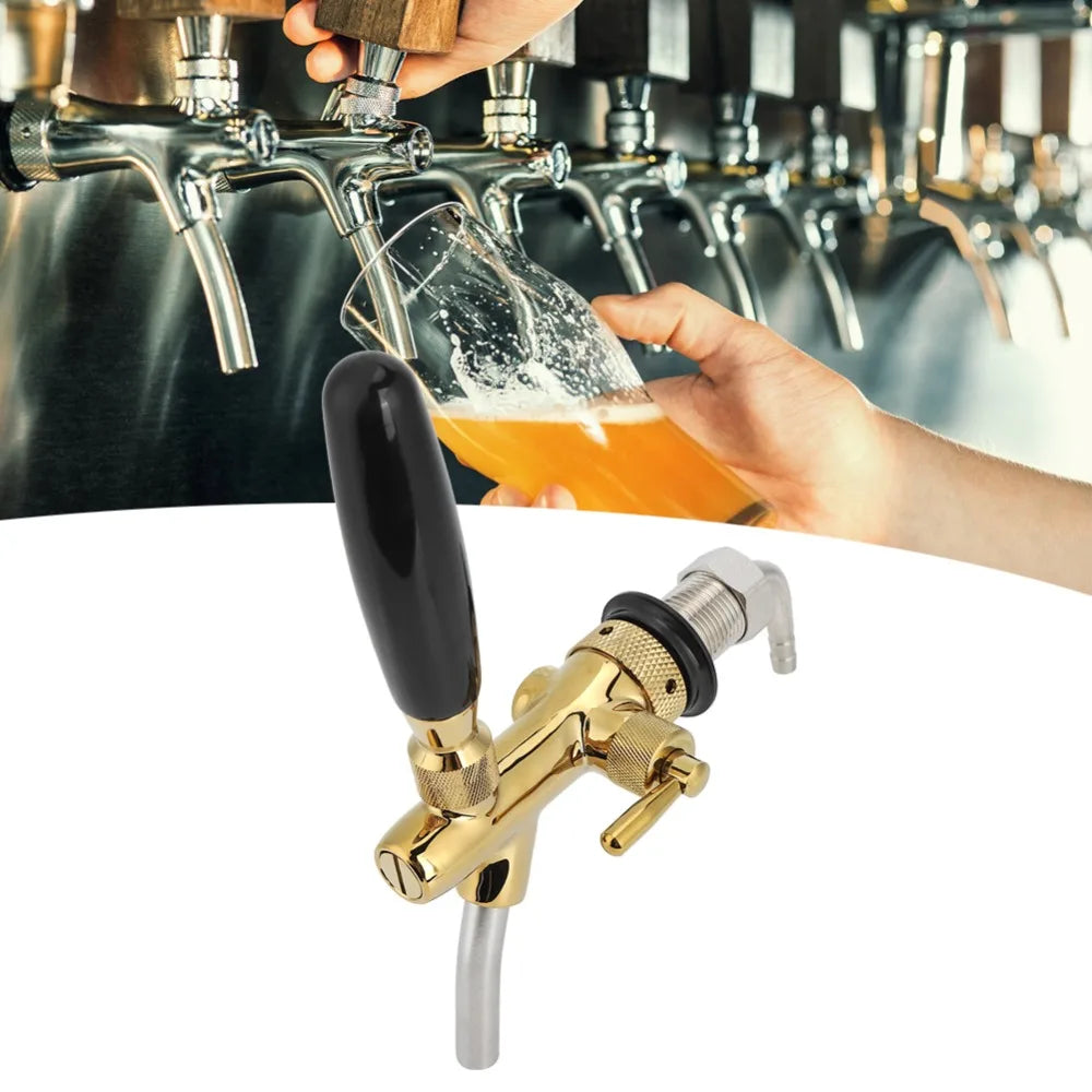 9-Piece G5/8 Beer Tap Faucet | Brass & Stainless Steel Keg Set