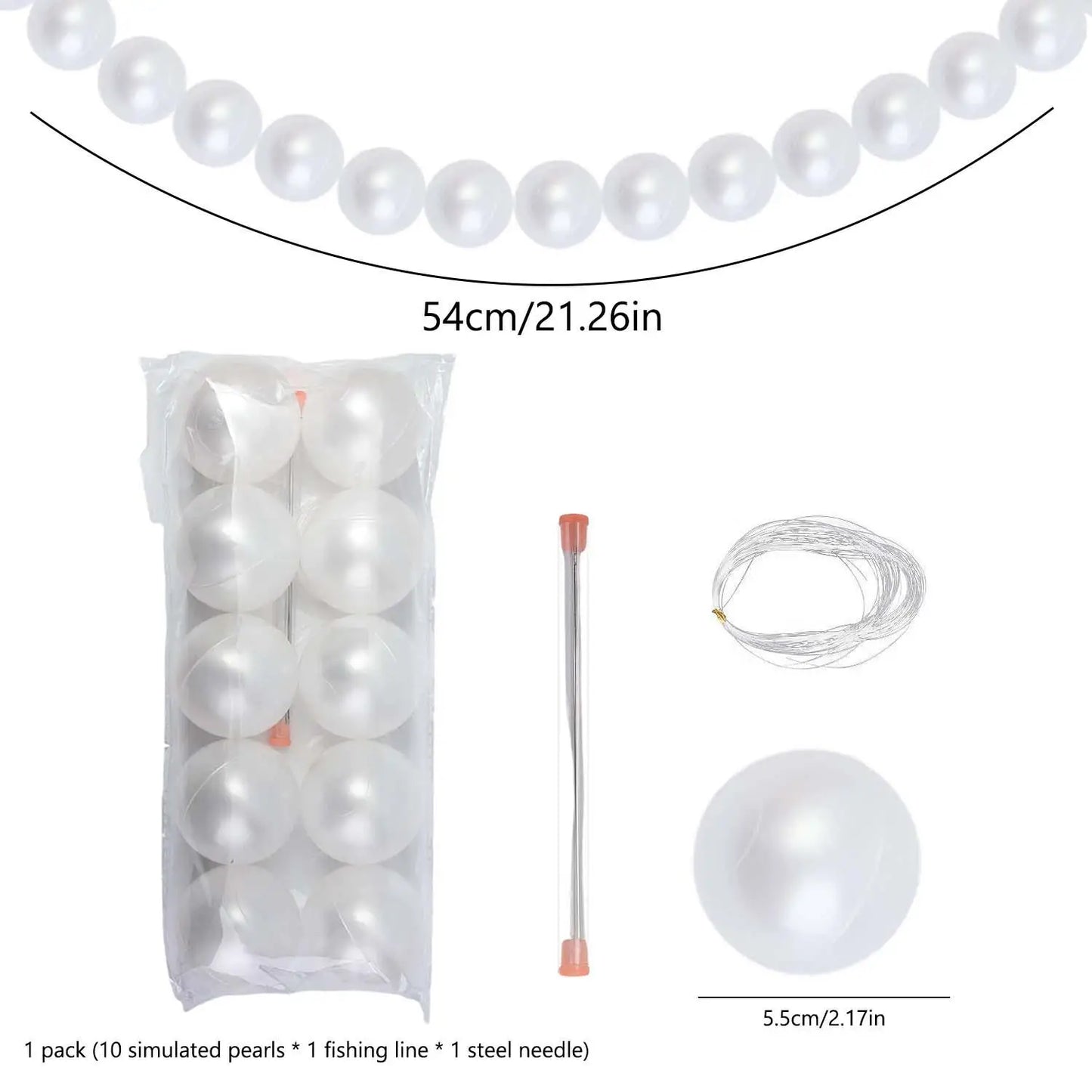 Faux Pearl Hanging Decor DIY Bead Garland for Weddings