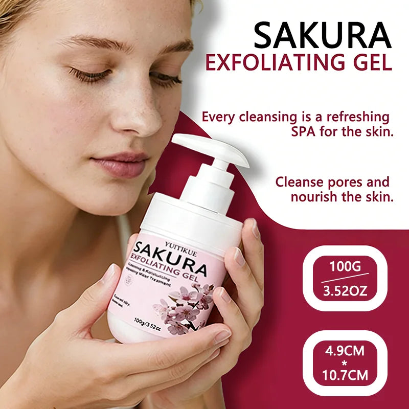 YUITIKUE Sakura Face Exfoliating Gel 100g – Gentle Daily Cleanser