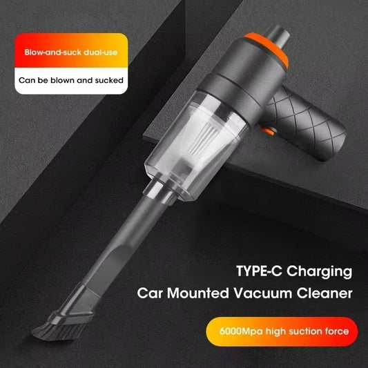 Wireless Cordless Handheld Car Vacuum Cleaner 6000Pa 120W High Power Portable Vacuum Air Blower For Home Office Car Peaceful Pleasures Health and Wellness