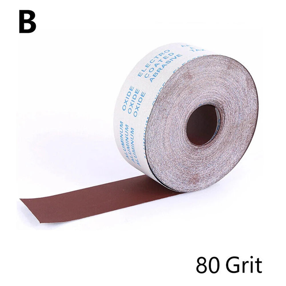 Sandpaper Roll Emery Cloth Sanding Abrasive Sheets 80 100 120 150 180