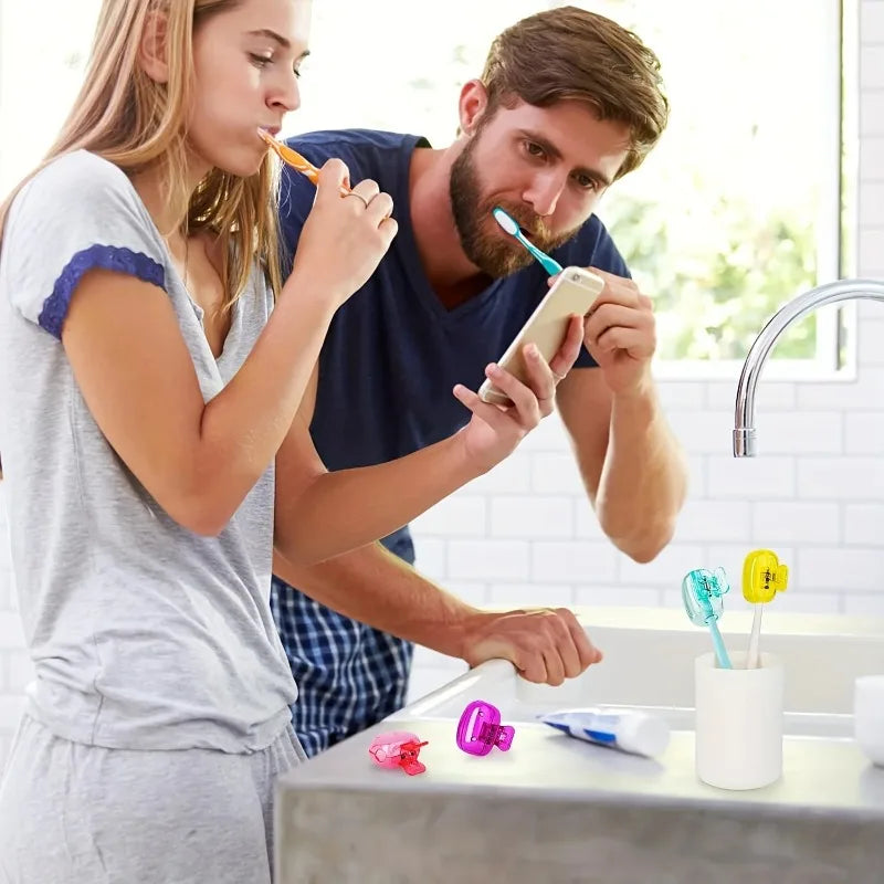 4PCS Portable Toothbrush Storage Clip Travel Essential Protective Cover - Durable Toothbrush Case for On-the-Go Hygiene Peaceful Pleasures Health and Wellness