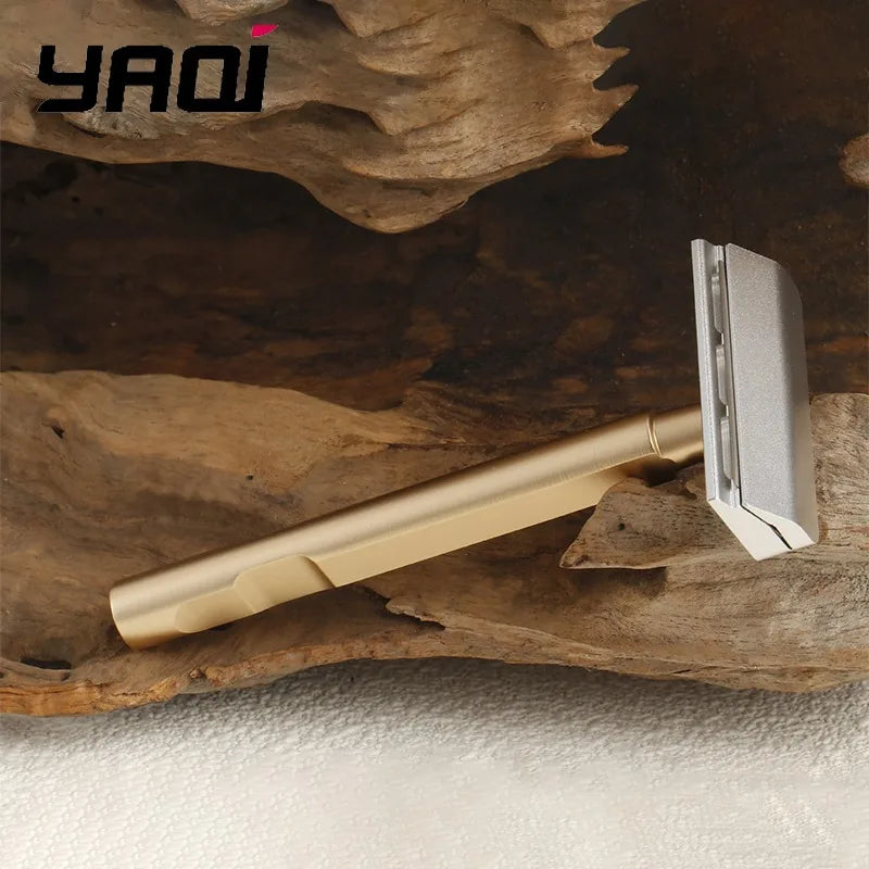 YAQI Tachi Aluminum Version Lightweight Single Edge Safety Razor Minimalist Design for Smooth Shaving Peaceful Pleasures Health and Wellness