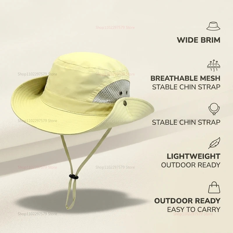 Unisex Quick Dry Fisherman Hat Lightweight Breathable Sun Hat for Spring Summer Anti-UV Outdoor Camping Hiking Mountaineering Peaceful Pleasures Health and Wellness