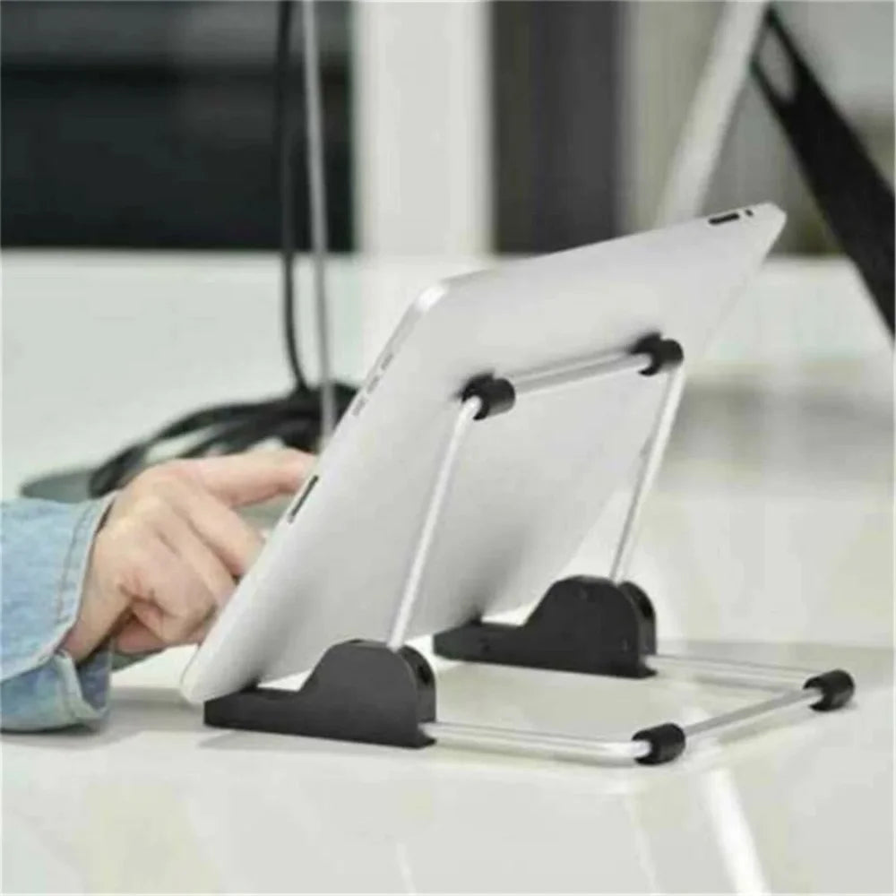 Foldable Aluminum Tablet Stand | Adjustable iPad & Laptop Holder