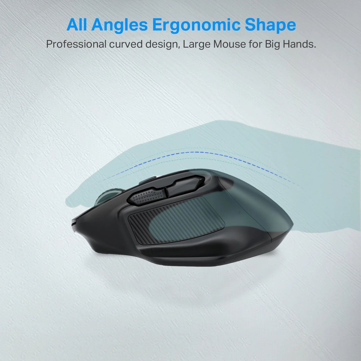 E-YOOSO X-31 2.4G Wireless Ergonomic Gaming Mouse, 4800 DPI Sweatproof & Slip-Resistant Large Optical Mouse for PC, Mac, Laptop Peaceful Pleasures Health and Wellness
