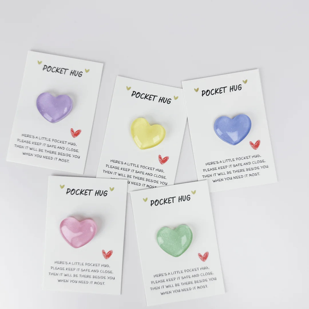 Love Card Christmas Gift Pocket Hug Embrace Love Pocket Cute Little Heart Pocket Hug Decorated Pocket Hug Encouragement Card New Peaceful Pleasures Health and Wellness