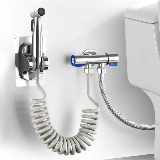 Handheld Bidet Sprayer Set | 304 Stainless Steel Toilet Sprayer Bidet Sprayer Set Peaceful Pleasures Health and Wellness