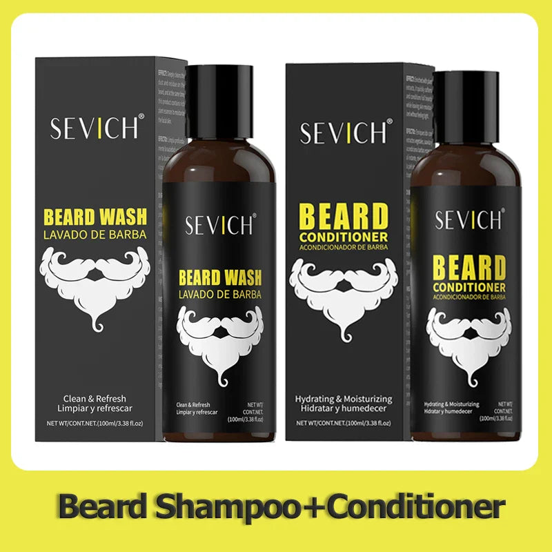 Men's Beard Care Set – Shampoo, Conditioner & Moisturizer