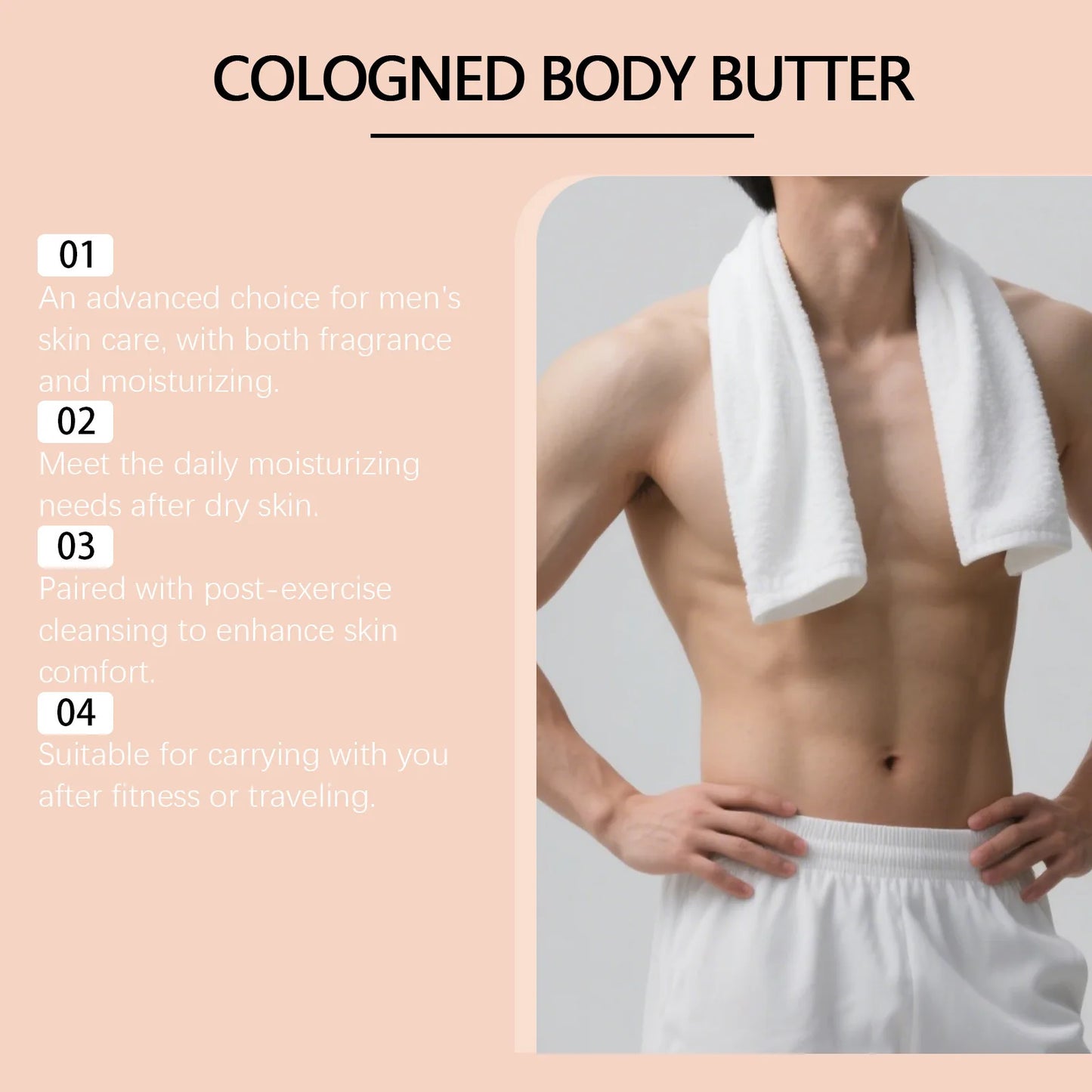 Sandalwood Men Body Cream Hydrate Rough Skin Refresh Body Repair Dryness Men First Choice Daily Use Non Greasy Body Moisturizer Peaceful Pleasures Health and Wellness