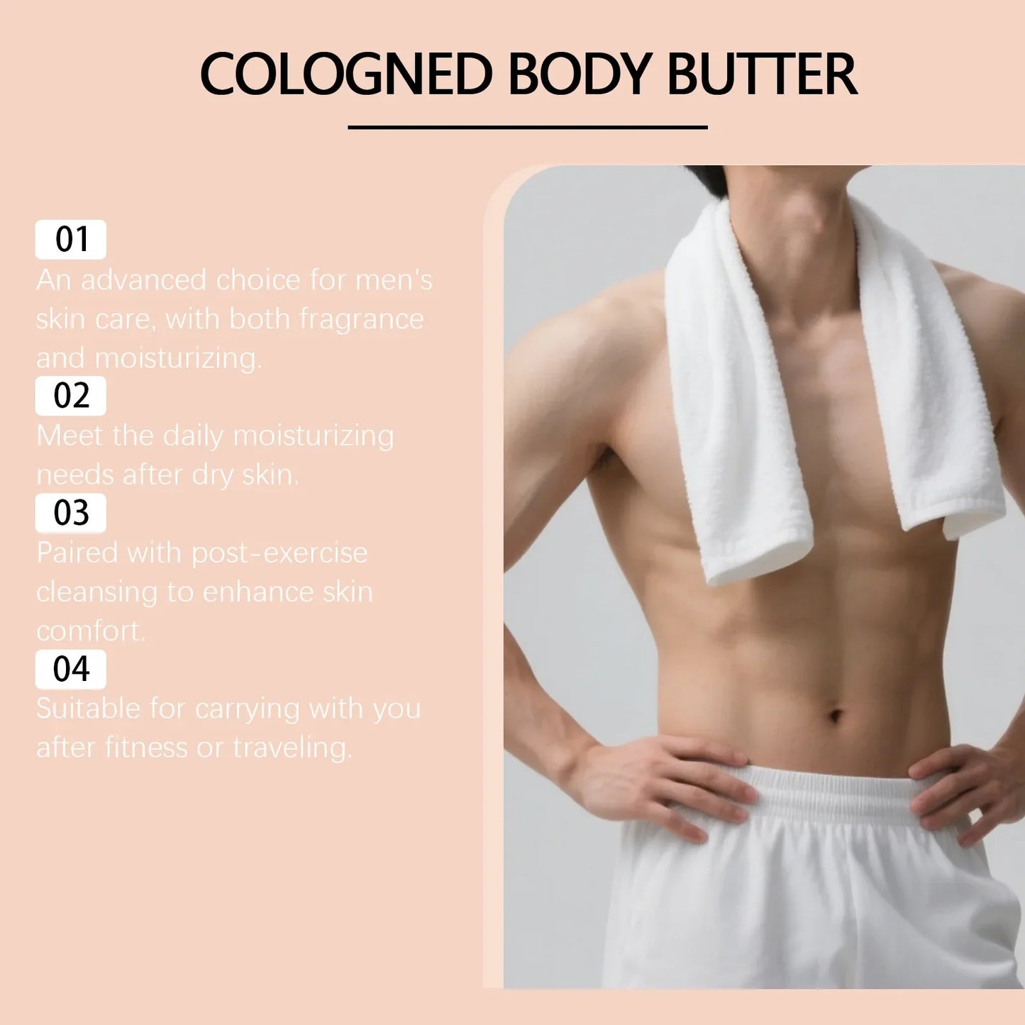 Sandalwood Men's Body Cream – Non-Greasy Moisturizer 150g