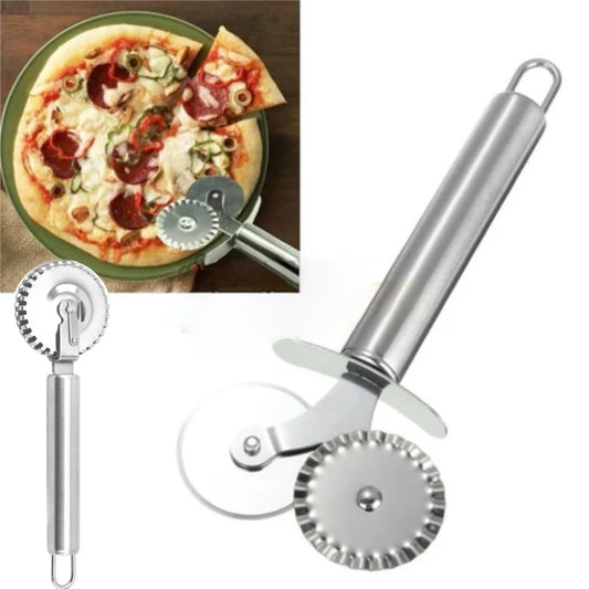 Stainless Steel Cutter 3-in-1 Pastry Roller Embossing Tools Edge Sealing Lace Cutting For Dumplings Pies Home Professional Knife Peaceful Pleasures Health and Wellness