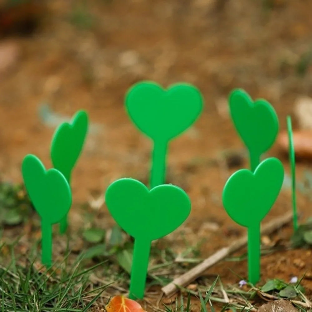 100PCS Heart-Shaped Waterproof Plant Labels | Reusable Garden Tags