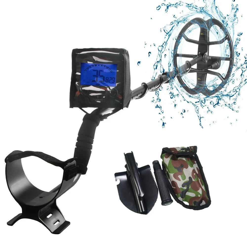 TC-600 Metal Detector Professional Underground Depth Gold Detector Treasure Handheld High Frequency Pinpoint Detecting Peaceful Pleasures Health and Wellness With sand shovel