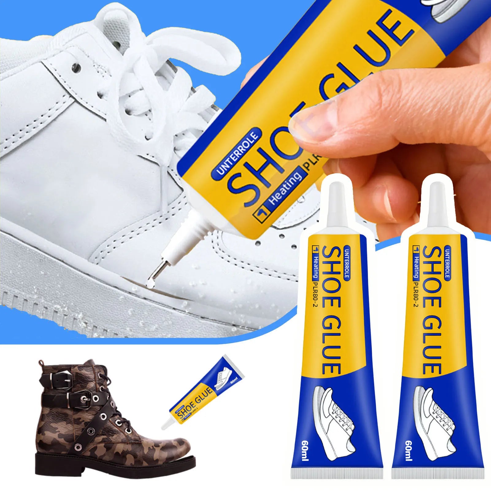 1/2/3pcs 60ml Strong Shoe Repair Glue Quick-drying Universal Sealant Waterproof Shoe Adhesive Shoemaker Professional Repair Tool Peaceful Pleasures Health and Wellness