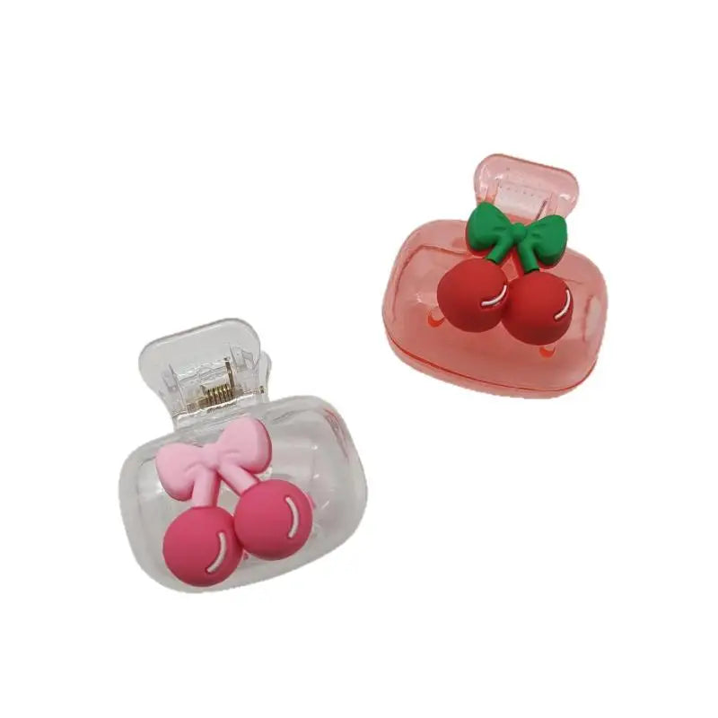 1/2Pcs Cute Cherry Bow Design Toothbrush Storager Toothbrush Head Features Dual Holes For Drainage And Ventilation Peaceful Pleasures Health and Wellness 2pcs A