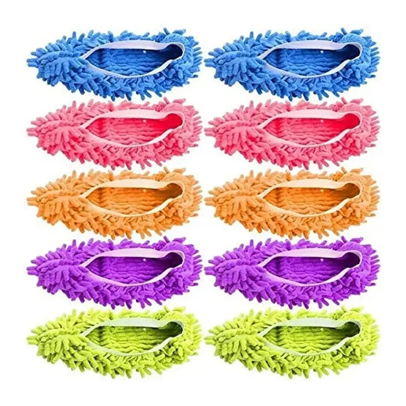 Chenille Microfiber Floor Mop Cleaning Slippers – 1 Pair