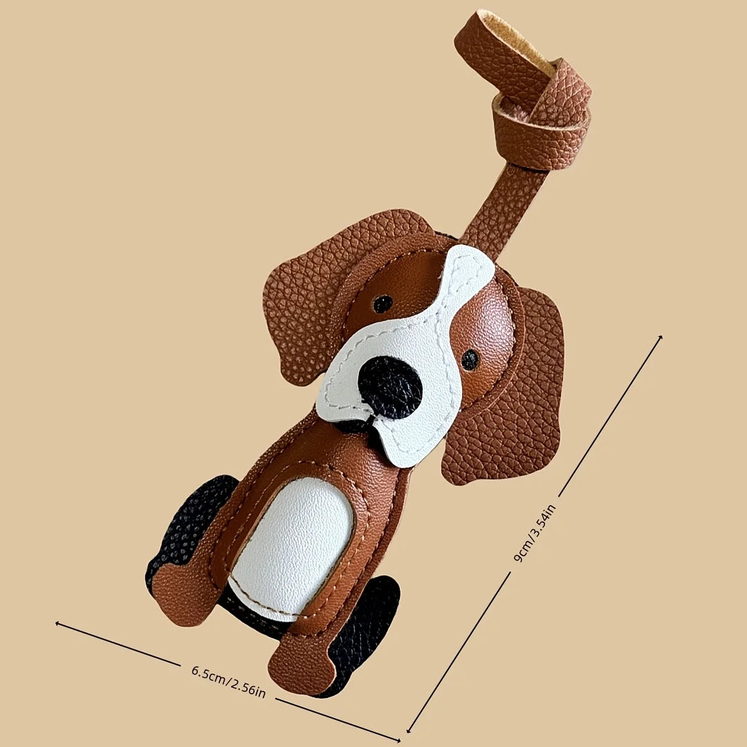 Cute Border Collie Dog Keychain Leather Pendant Car Bag Hanging Ornament Lovely Puppy Key Ring Purse Backpack Charm Accessories Peaceful Pleasures Health and Wellness