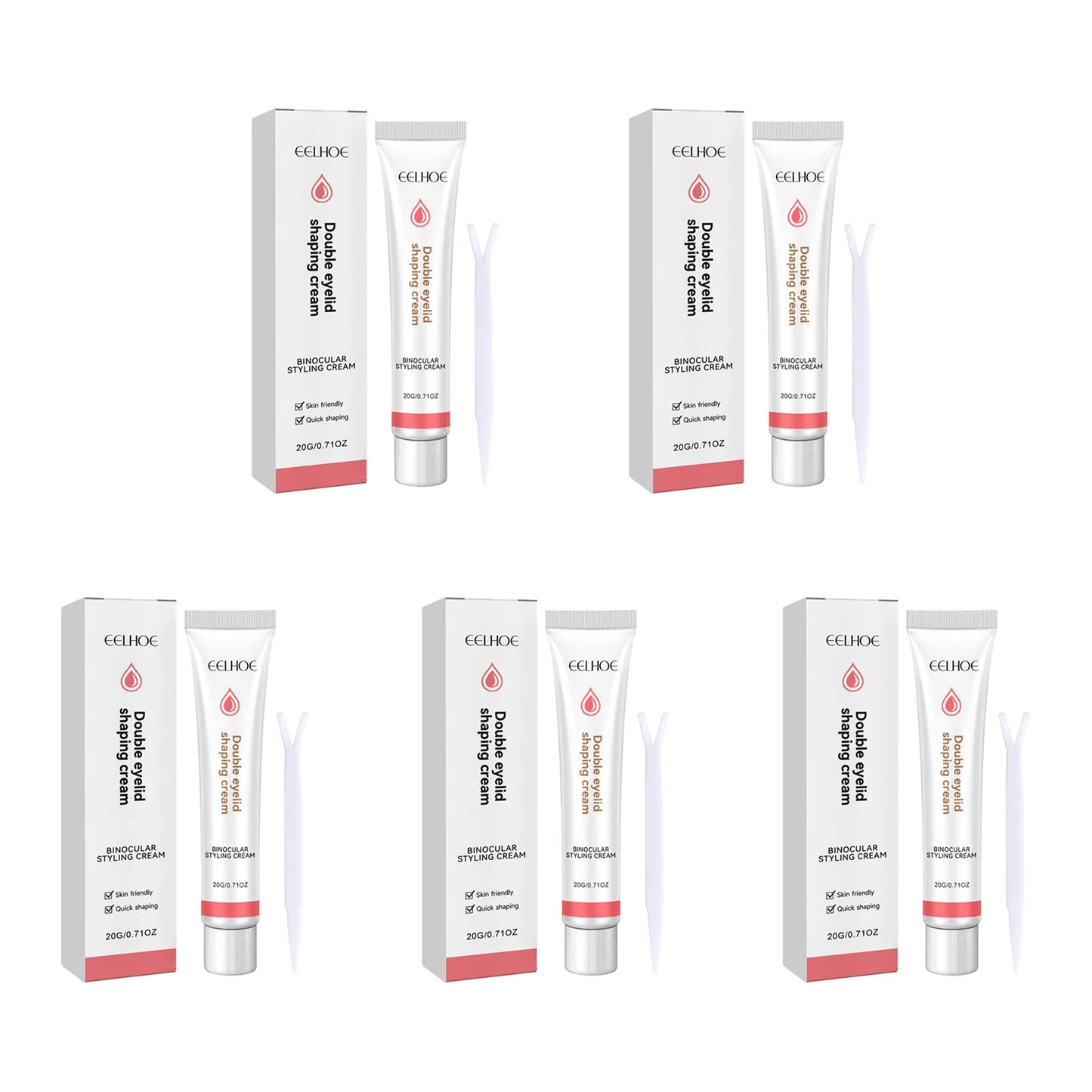 Double Eyelid Cream – Invisible Eye Lift with Y Stick | EELHOE Peaceful Pleasures Health and Wellness 5 Sets