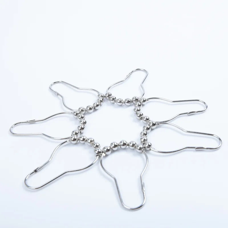 12-Pack Rustproof Rollerball Shower Curtain Rings – Satin Nickel
